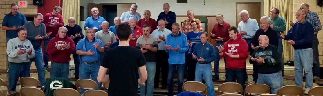 Chorus rehearsal at Peace Lutheran Church