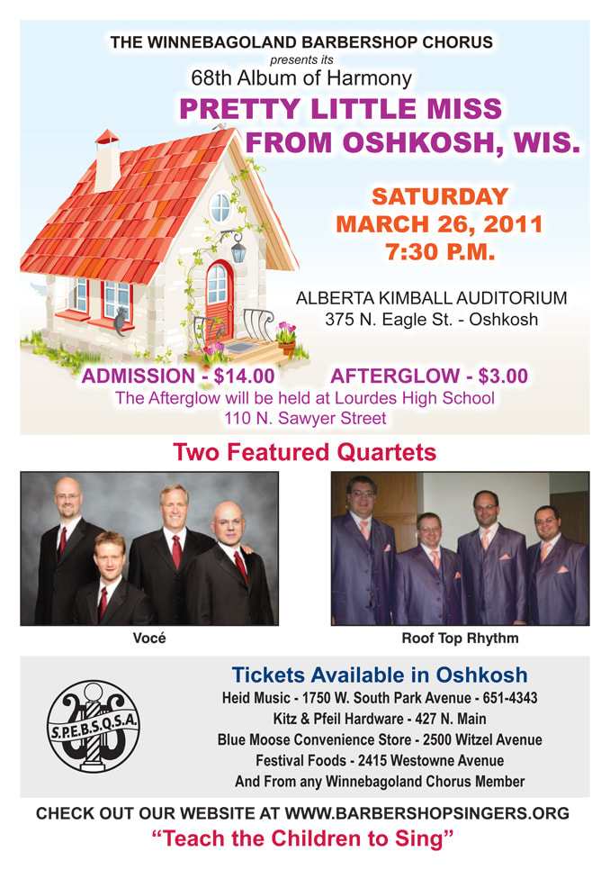 Pretty Little Miss From Oshkosh Wis, presented by the Winnebagoland Barbershop Chorus